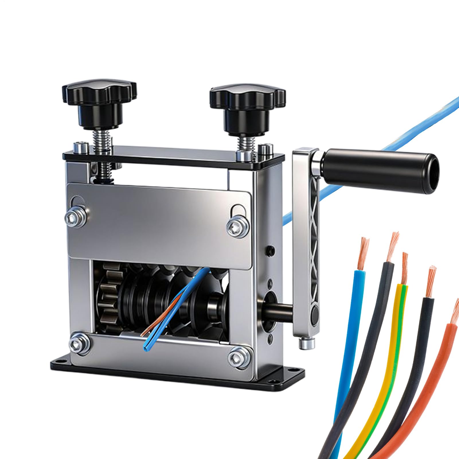 Máquina Pelacables Pelacables Automático Ajustable De 6 Agujeros Para Cable | Máquina De Pelar Alambre De Cobre Para Profesionales, Principiantes, Trabajadores Y