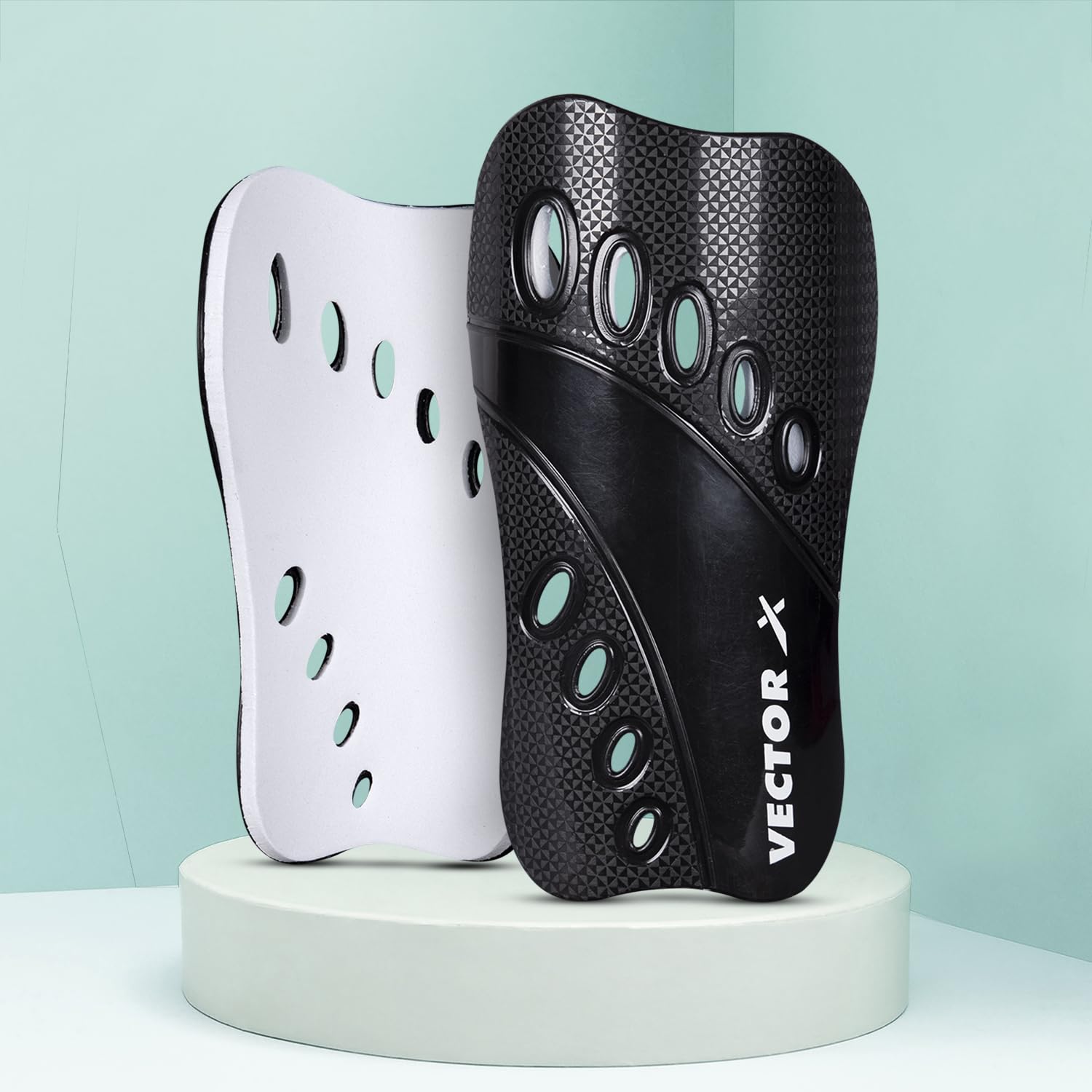 Vector X V2 Football Protection Shin Guard/Shinpad | Durable | Lightweight (L, Black) (B0CM6PRJ68) Amazon Price History, Amazon Price Tracker