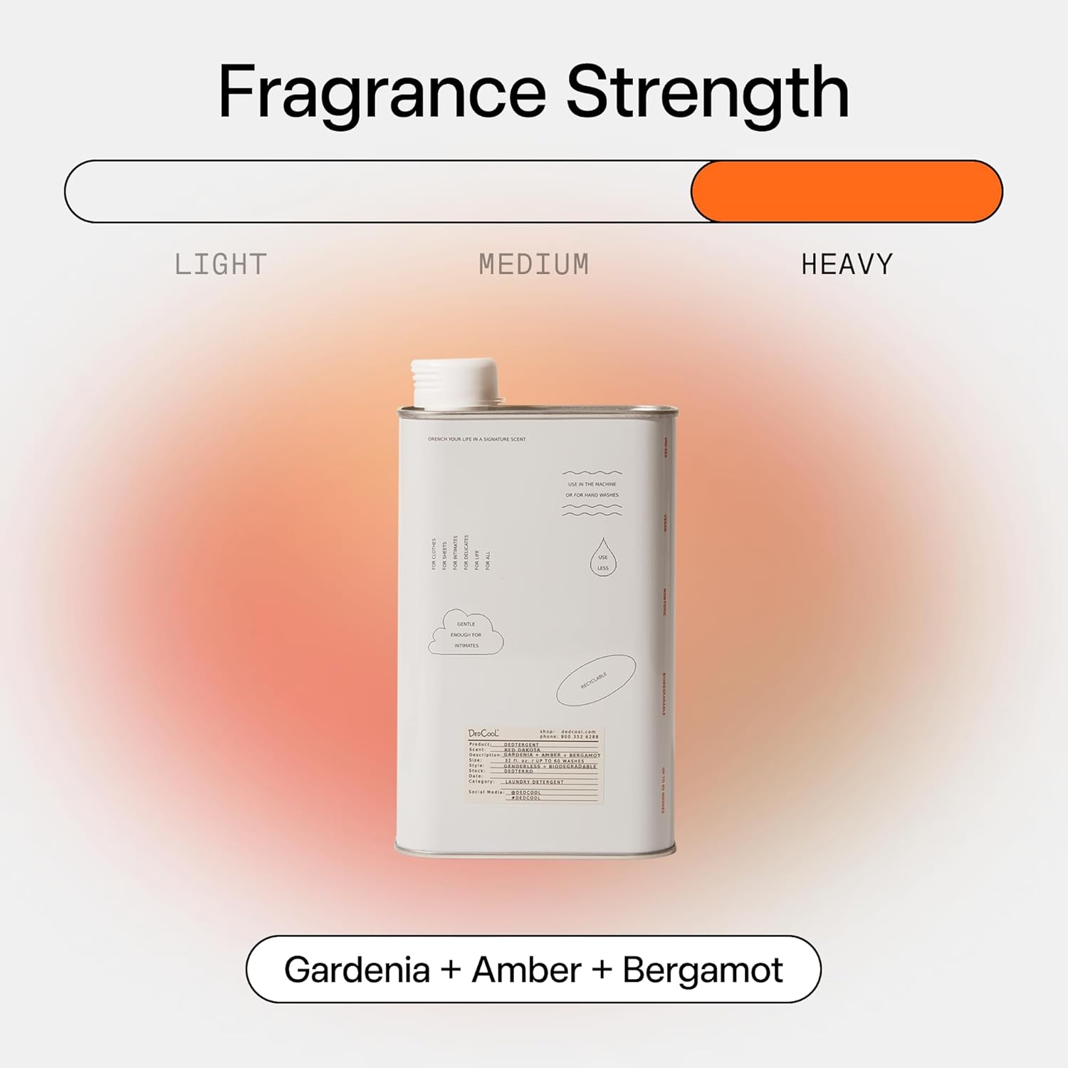 DedCool Liquid Laundry Detergent | Red Dakota | Bold Woody Scent | Stain-Removing Formula | Infused with Natural Essential Oils | Non-Toxic | 60 Washes | 32 fl oz - Image 6