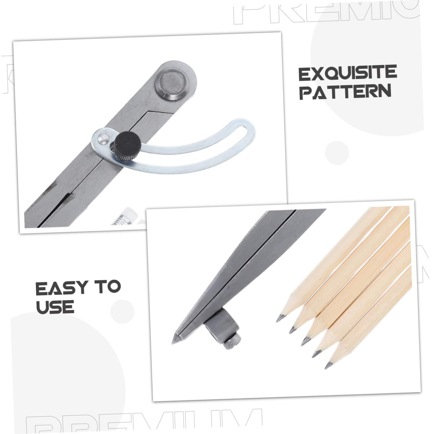 1 Set Di Compasso Di Precisione Con Portapenne, Compasso in Acciaio Carbonio Con Matite Per Disegno, Lavorazione Del Legno, Forniture Architettoniche