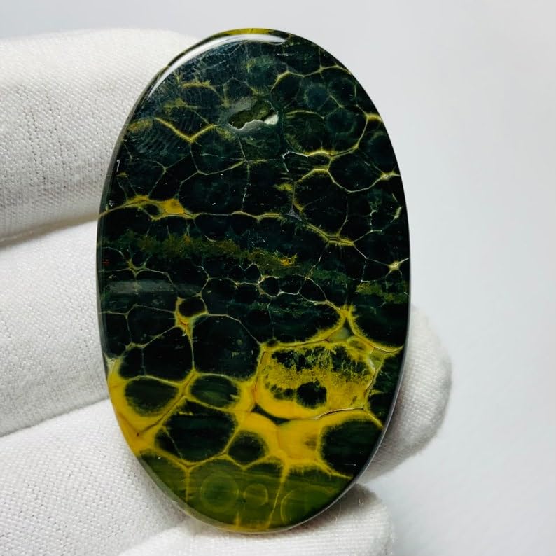Jaspe océan pierre précieuse en vrac bricolage collier bague 44x27x6mm - 6