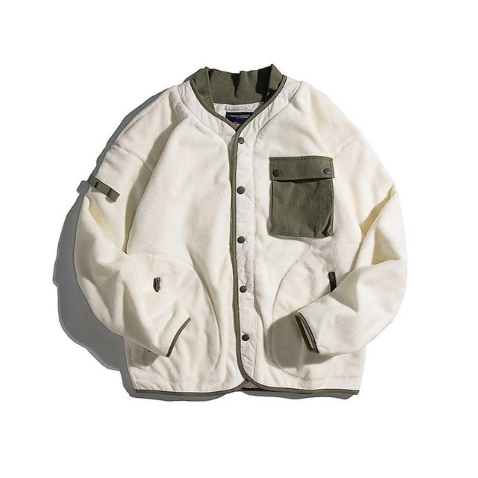 Parkas Hommes Automne Manteau Lâche Beige XL