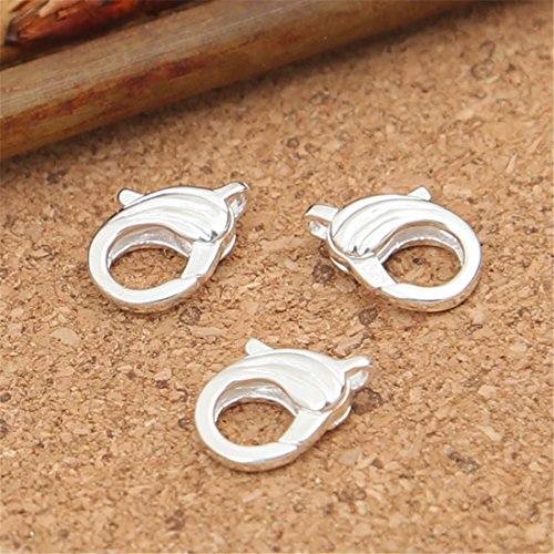 Fermoir mousqueton argent massif trou large pour reparer facilement un collier