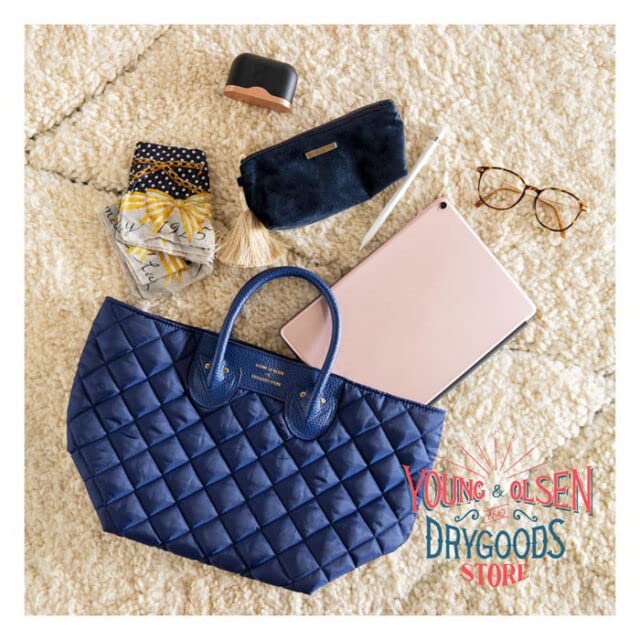 ヤング＆オルセン YOUNG&OLSEN キルティングバッグ ネイビー 超軽量  