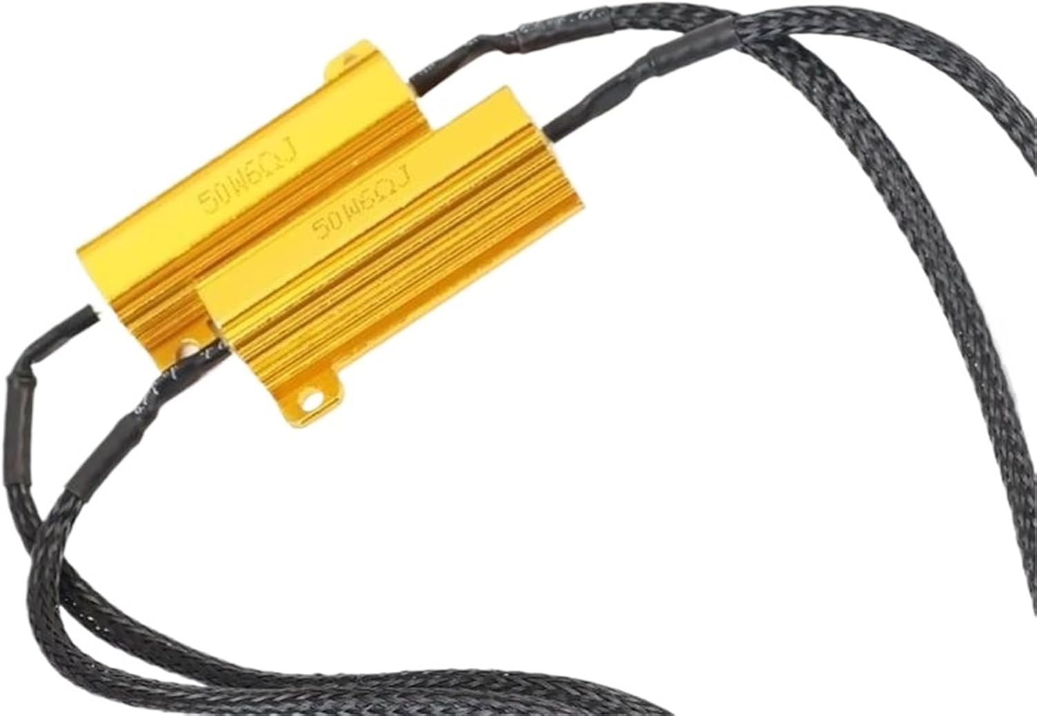 2pcs Automotive Error Bulb Resistor for 3157/4157 Models with Oxidation Resistant Aluminum Shell For Longevity H8WE