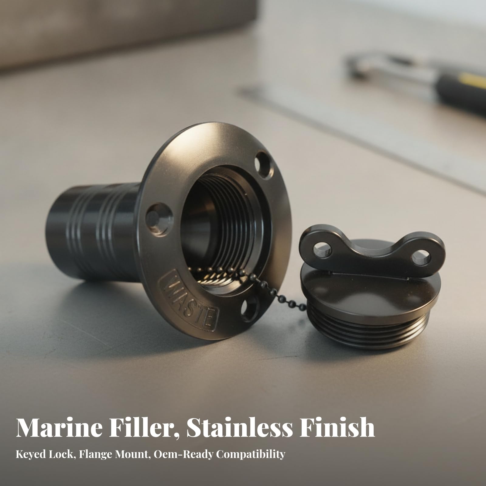 50 Marinezubehör-Einfüllstutzen |, Einfüllstutzen mit Deckel, korrosionsbeständig, Einfüllöffnung, für Yacht, Bootsbesitzer, isten,