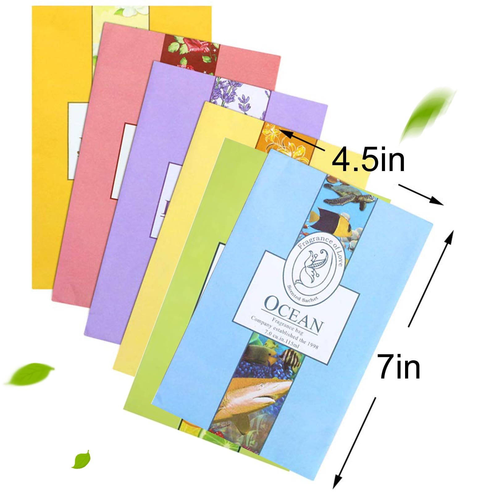 Sachet Parfumé Armoire, Parfum de Garde Robe avec Crochet, Air Fresheners for Drawer, Répulsif Mites, pour Tiroirs, Armoires, et Garde Robes, 12 sachets, 6 parfums