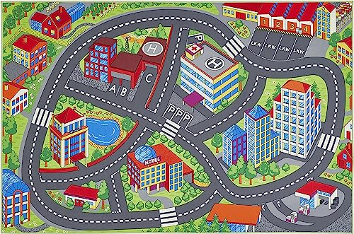 andiamo Teppich Spielteppich mit modernem Design pflegeleicht und strapazierfähig Spielunterlage...