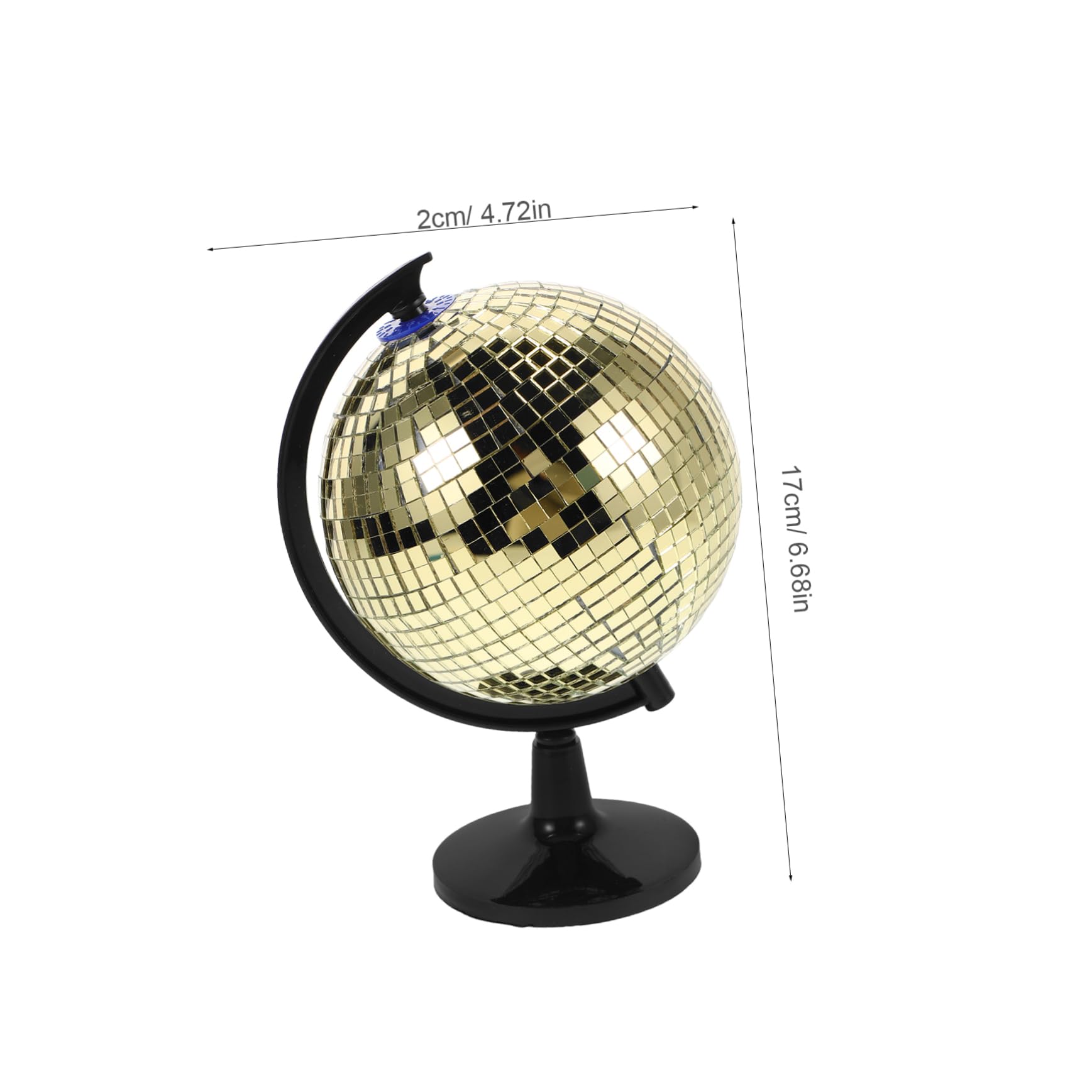 Hohopeti Golden Rotating Disco Ball Globe Reflective Home Decor for Office Party Decorations Light Effects Craftsmanship Unique Style