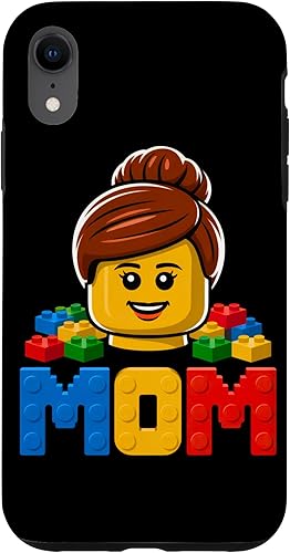 Family Mom Master Builder Building Bricks Blocks Mothers Day Case for iPhone XR