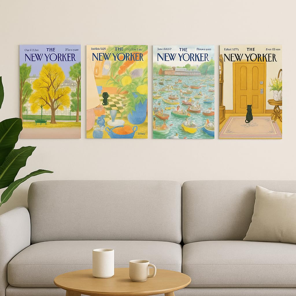 Yellow Town India: Kitchen Dancing Art Prints - Set of 4 -14