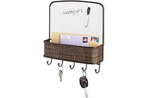 Wall Mount Entryway, Office Storage Organizer with Dry Erase Board