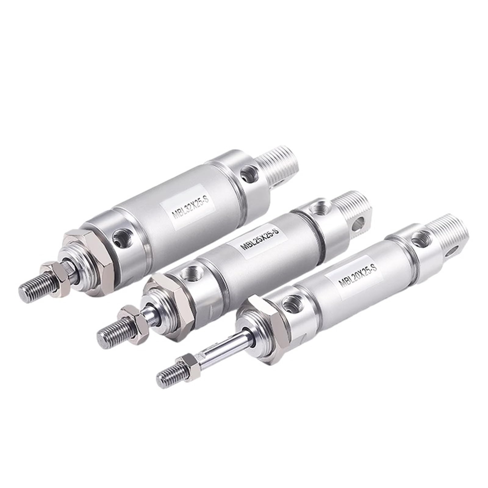Cylindre pneumatique MBL 40mm course 75mm en alliage d'aluminium