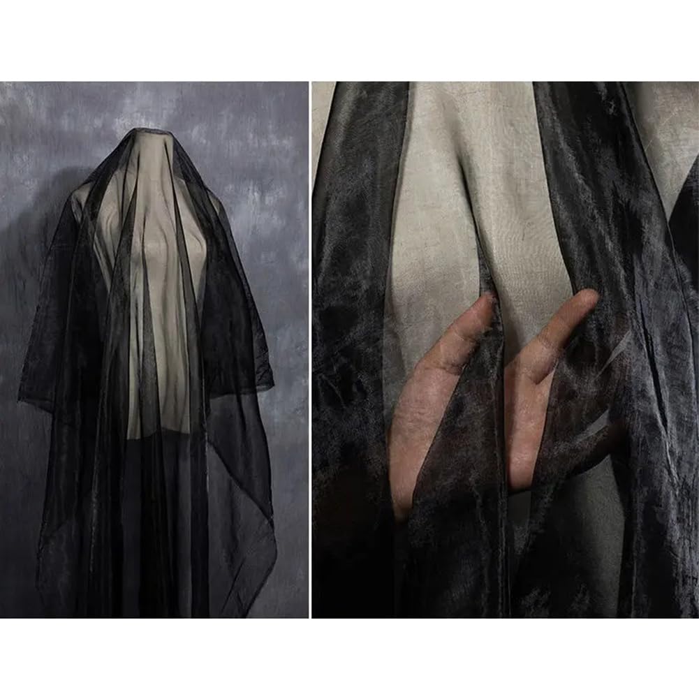 Tela de Tul Organza degradada, Material de Tul holográfico Iridiscente para Manualidades de Vestidos de Novia y decoración de Fiestas.