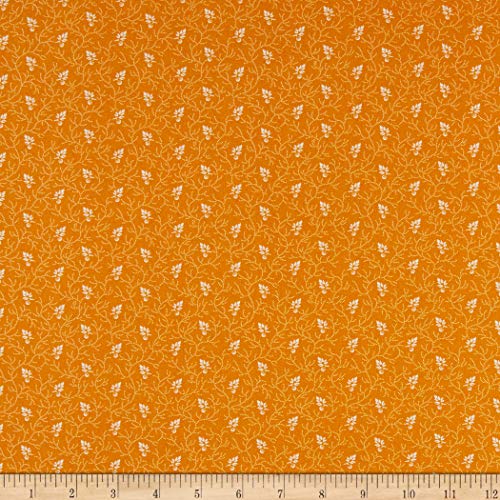 Windham Fabrics Walnut Creek Vine Leaf Cheddar Fabric by the Yard