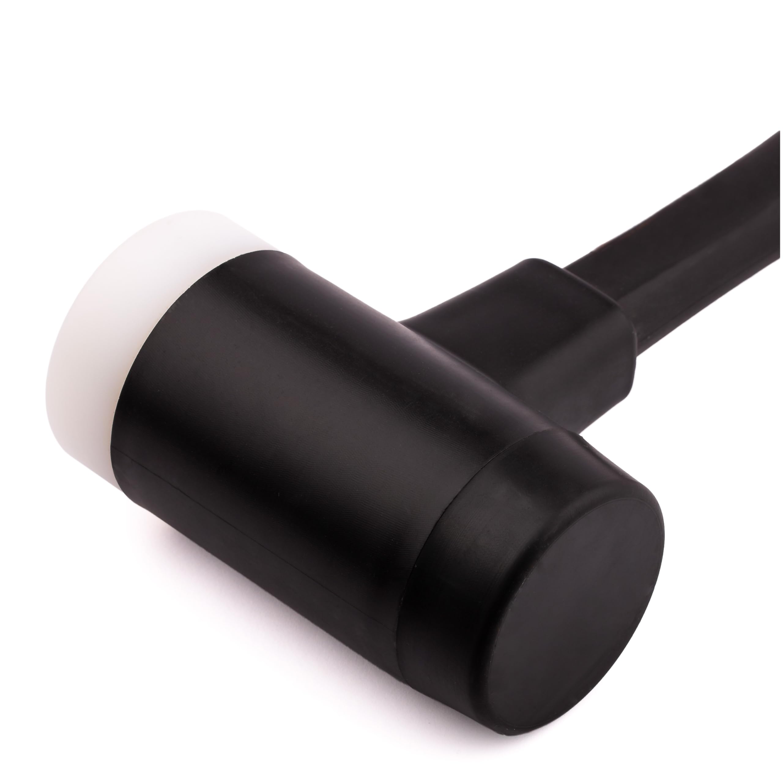 MIVOS Martello senza contraccolpo, 1350 g, con manico in fibra di vetro 2 K, Ø 65 mm, martello per pavimentazione con doppia testa in nylon e gomma, martello di montaggio con testa intercambiabile,