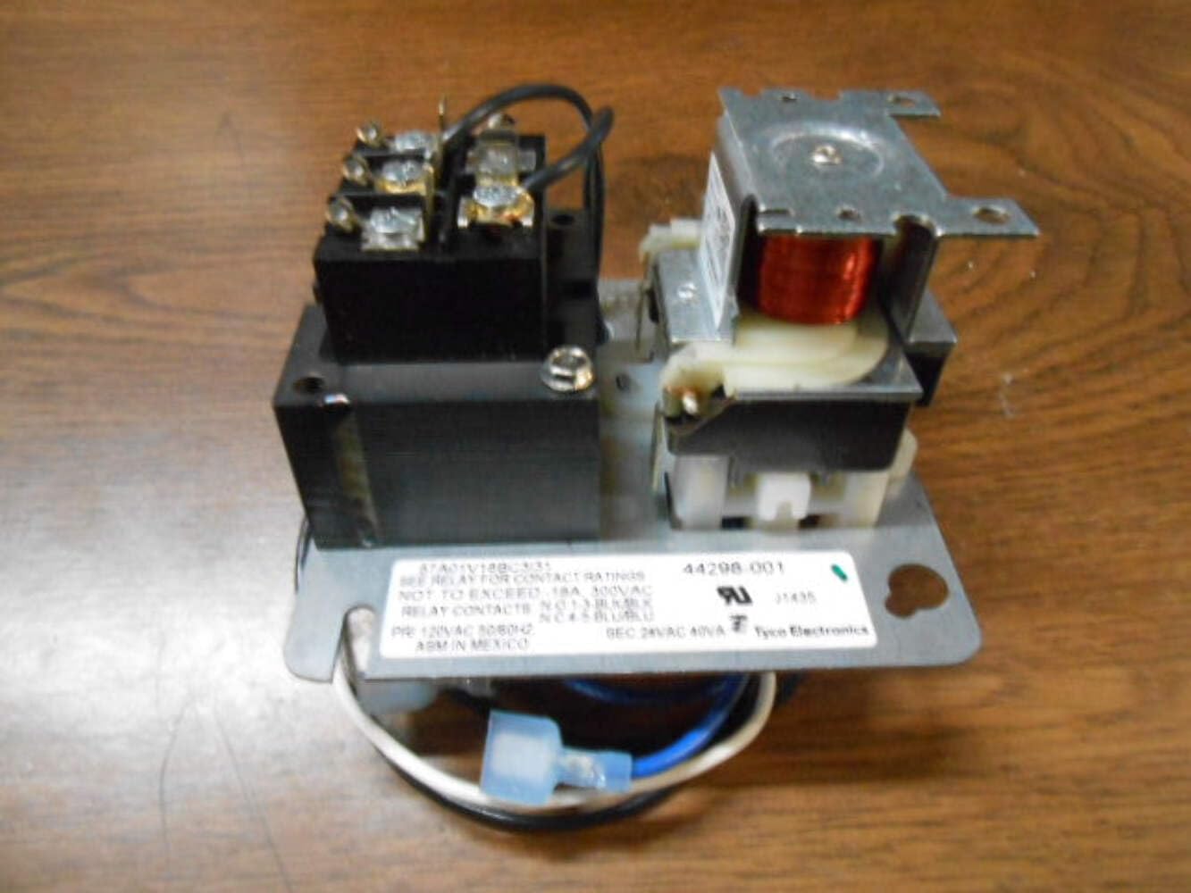 TYCO 44298-001/21W89 Relay Transformer Primary:120V 50/60HZ, Secondary:24V, 40VA