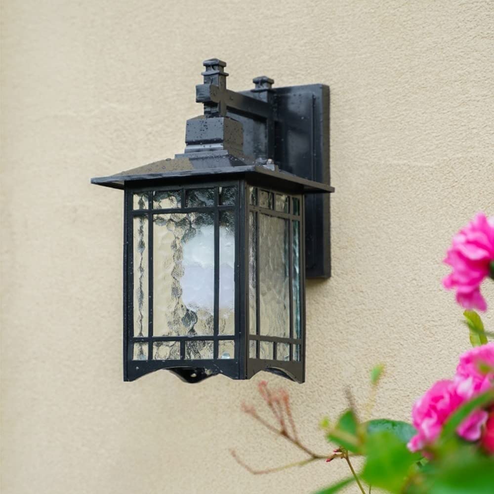 WQHPLMD Aplique de pared LED retro exterior impermeable luz jardin casa 7