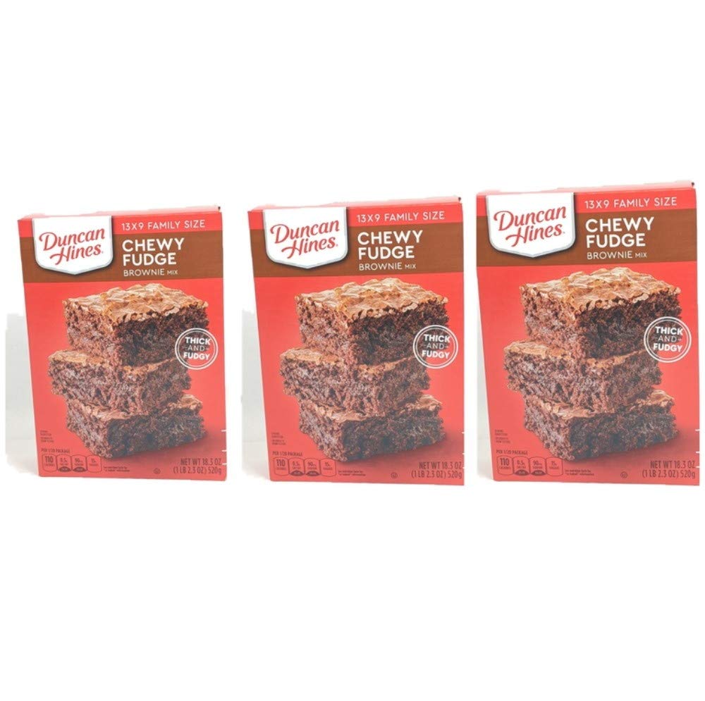 Duncan Hines Chewy Fudge Brownie Mix Thick & Fudgy 3 18.3 Oz. Boxes