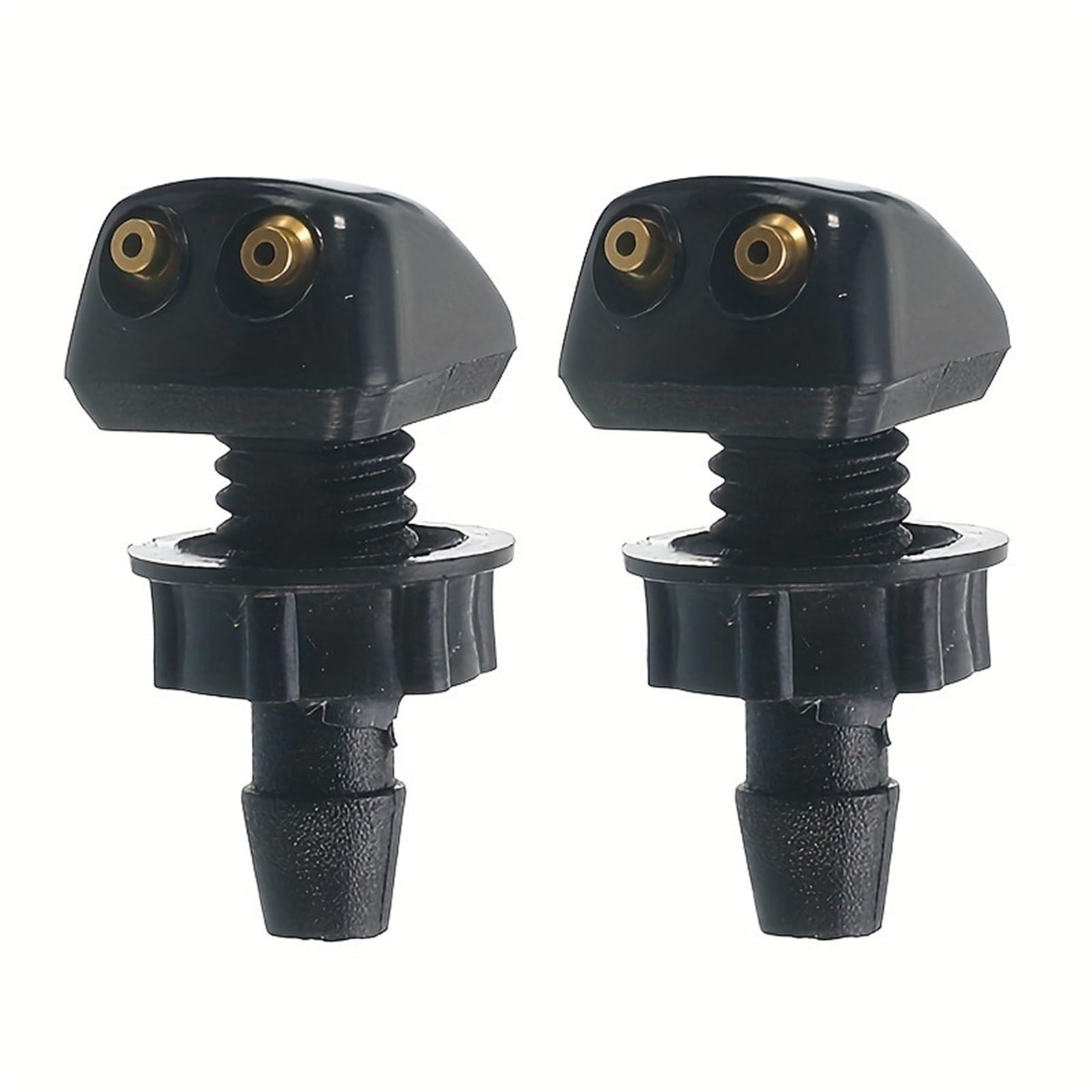 Pacgydk 2Pcs Car Windshield Nozzles Car Windshield Wiper Washer Spray Nozzle Fits Most Models Dual Holes Water Jet(2Pcs)
