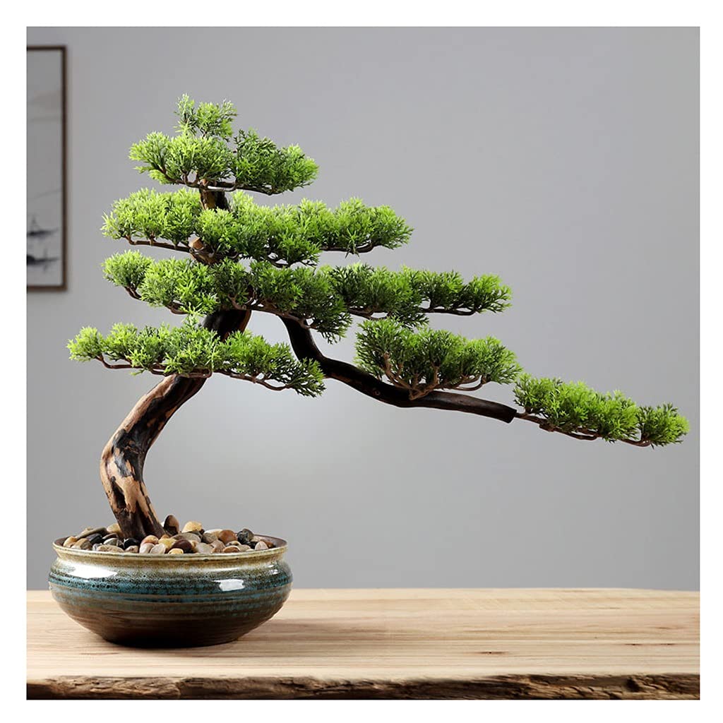 Bonsai Pianta Artificiale Bonsai Tree Simulazione Pianta in Vaso Zen Falso Pianta Verde Accogliente Bonsai Bonsai Adatto for Soggiorno Interni Desktop Decoration Pianta Artificiale Bonsai