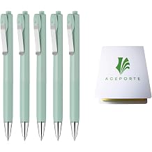 ZEBRA bLen U 0.5mm Ballpoint Pen Mint Green 5 Pack, Sticky Notes Set