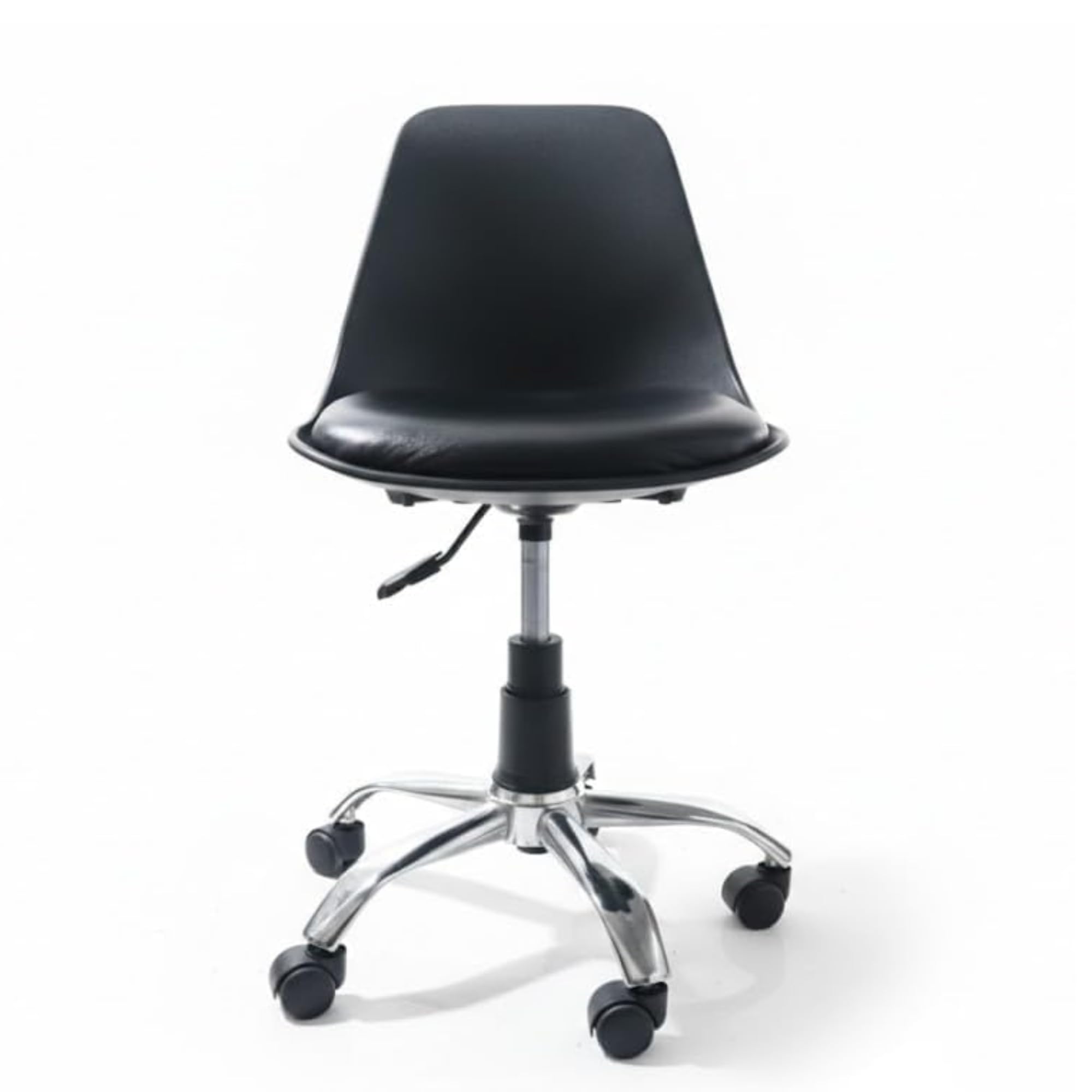 Rapid 102 Swivel Bar Stool | Height Adjustable PU Leather Rolling Chair for Kitchen & Office – Black-image-31