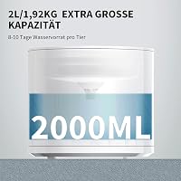 Fântână inteligentă automată PETKIT pentru pisici și câini - 2L cu indicator de nivel al apei, pompă wireless, controlabilă prin aplicație, Ultra Silențioasă 4