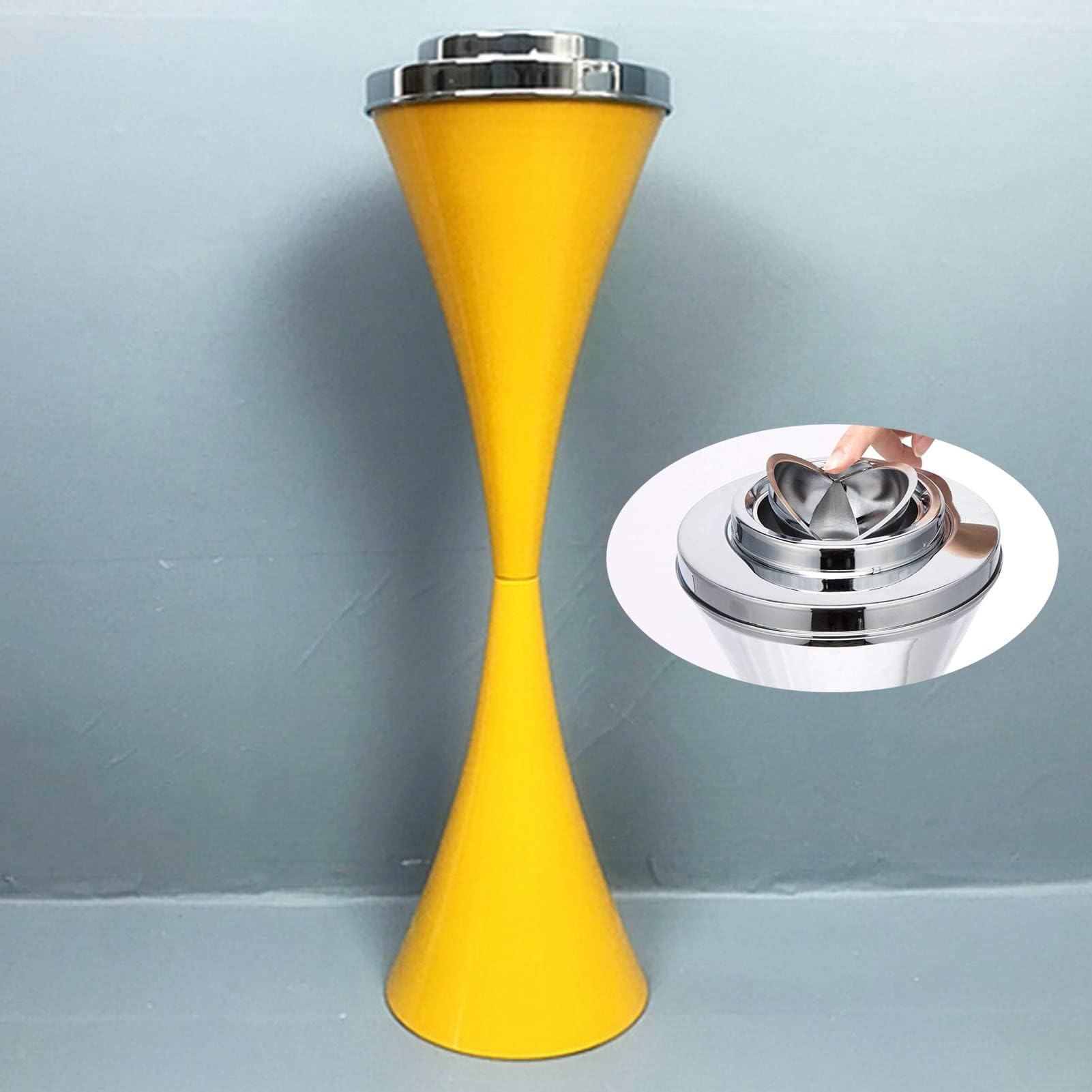 YUZDNM Posacenere Montato al Muro - Commerciale da Esterno A Colonna di Fuliggine, Posacenere da Terra per Interni, Posacenere da Esterno per Patio, Posacenere con Coperchio per Sigarette (Color : F