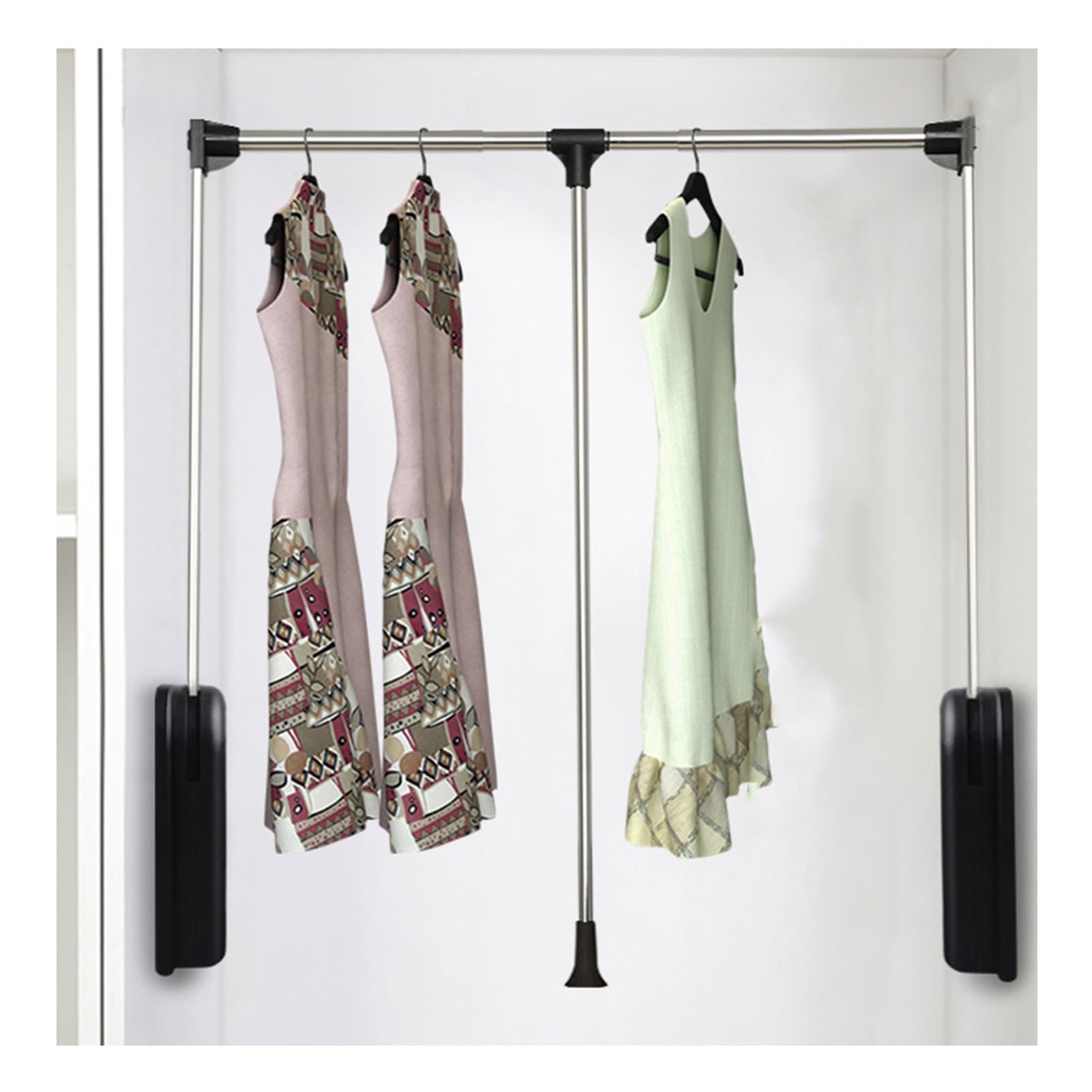 Tige de service lourde pendante en acier pour aménagement de dressing haut de gamme