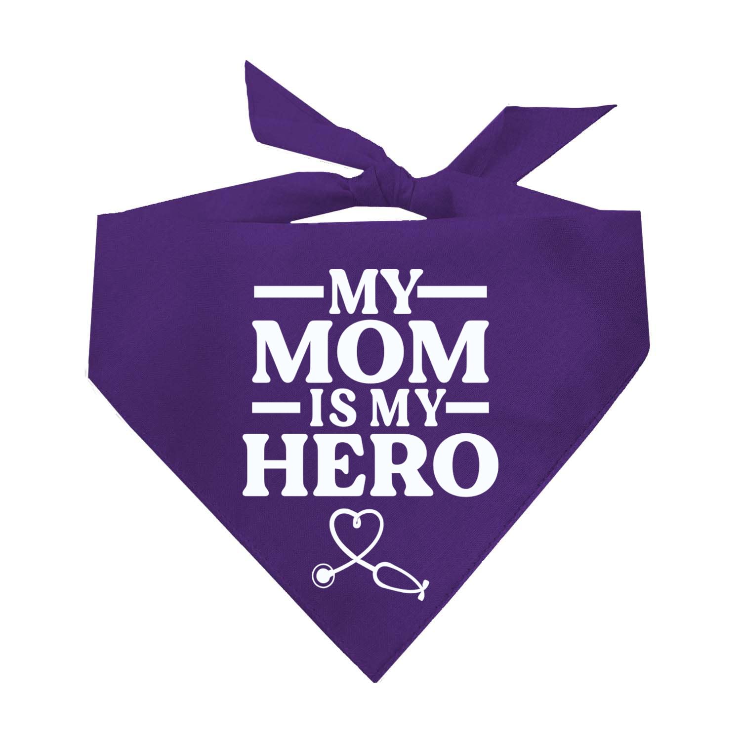 My Mom is My Healthcare Hero Dog Bandana (Purple, OS 333)