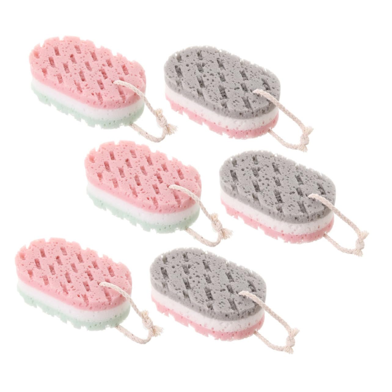Housoutil Piezas esponja de baño herramientas de masaje corporal clip en astas esponjas fregadora de suministros de baño limpio cepillo de baño cepillo de espalda Depurador hombre