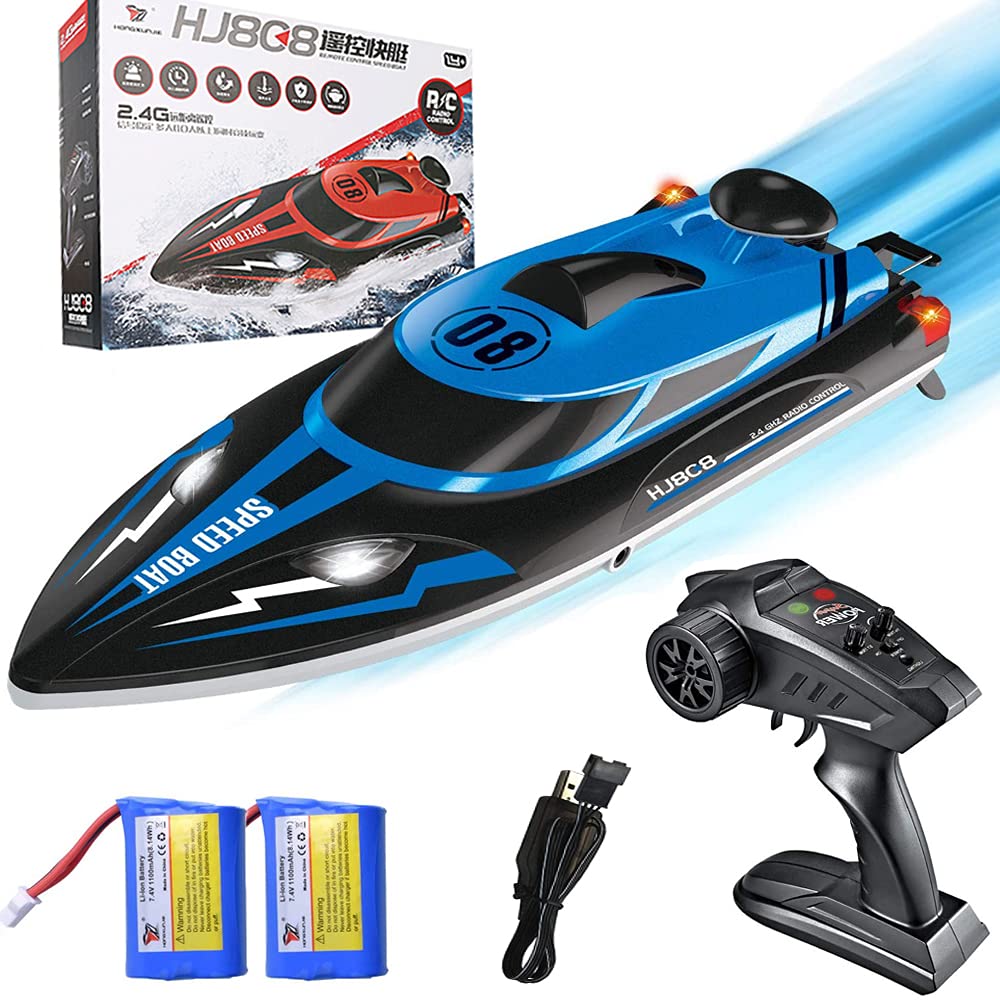 Buy HJ808 RC Boats, 20 +MPH High Speed Remote Control Boat for Lake