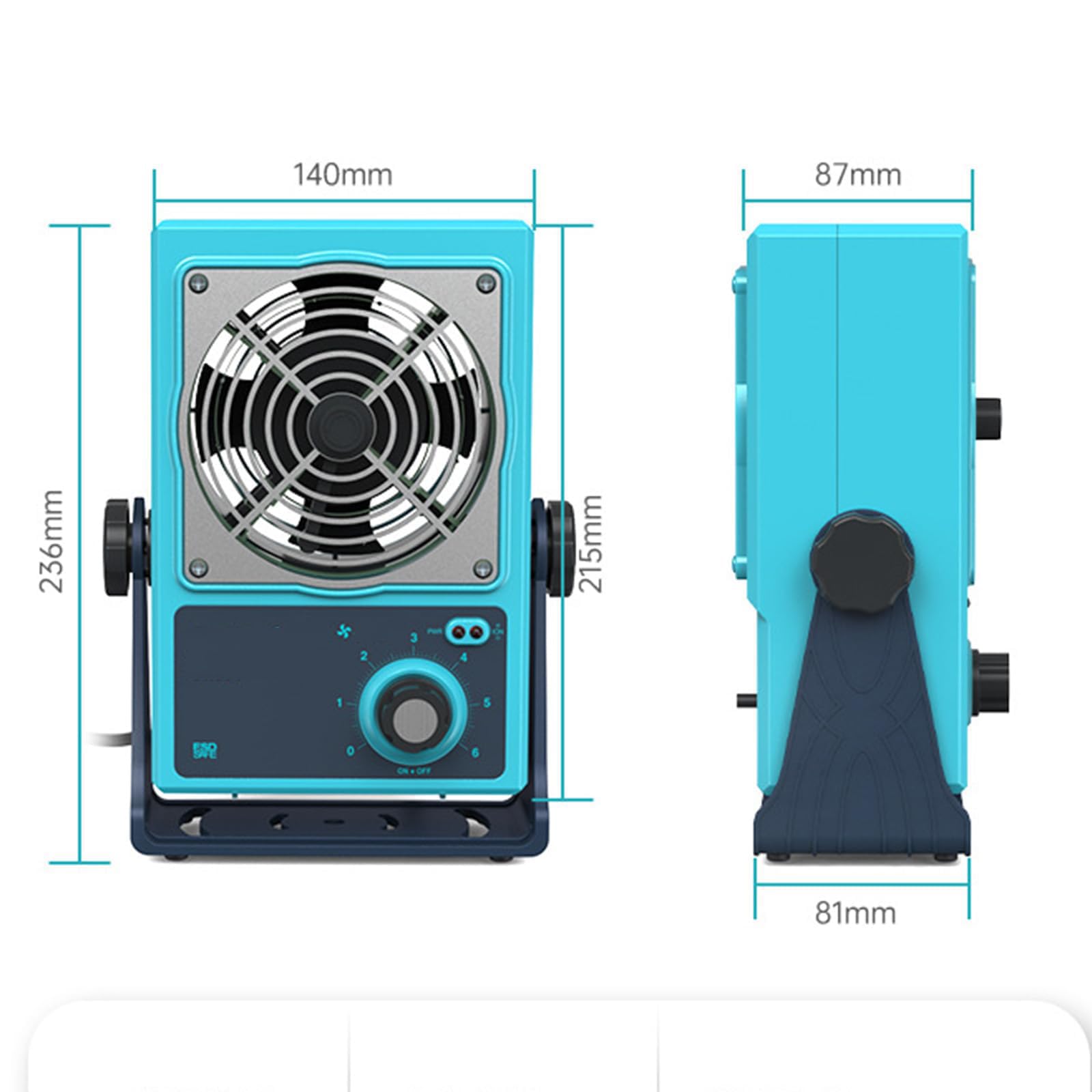 Ionizador Antiestático, Eliminador De Estática ESD De Escritorio, Soplador De Aire Ionizante, Volumen Máximo De Aire De 85 CFM, Ajustable Progresivamente