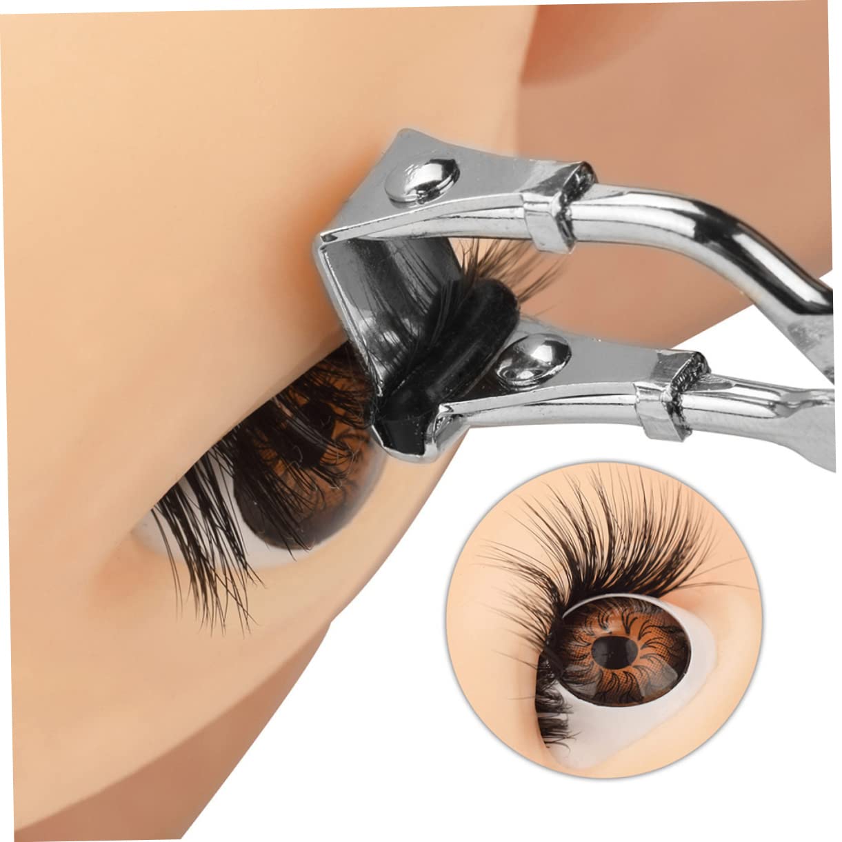 Wimpernzange Geeignet für Verschiedene Augenformen Gebogene Form aus Edelstahl Silber Leicht und Tragbar für Kleine und Kleiner Wimpern Beim Make Up