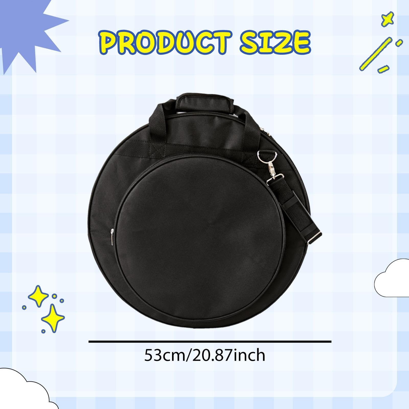 Cymbal Sac de Protection pour Cymbales avec Compartiment Amovible Porte-sangles Housse Résistante En Tissu Oxford Adapté Aux Artistes Déplacement Stoc
