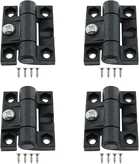 ZZHXSM 4pcs Adjustable Torque Hinge Black Door Hinge Nylon Plastic Butt Hinge for Wooden Box Furniture Electric Cabinet Hardware