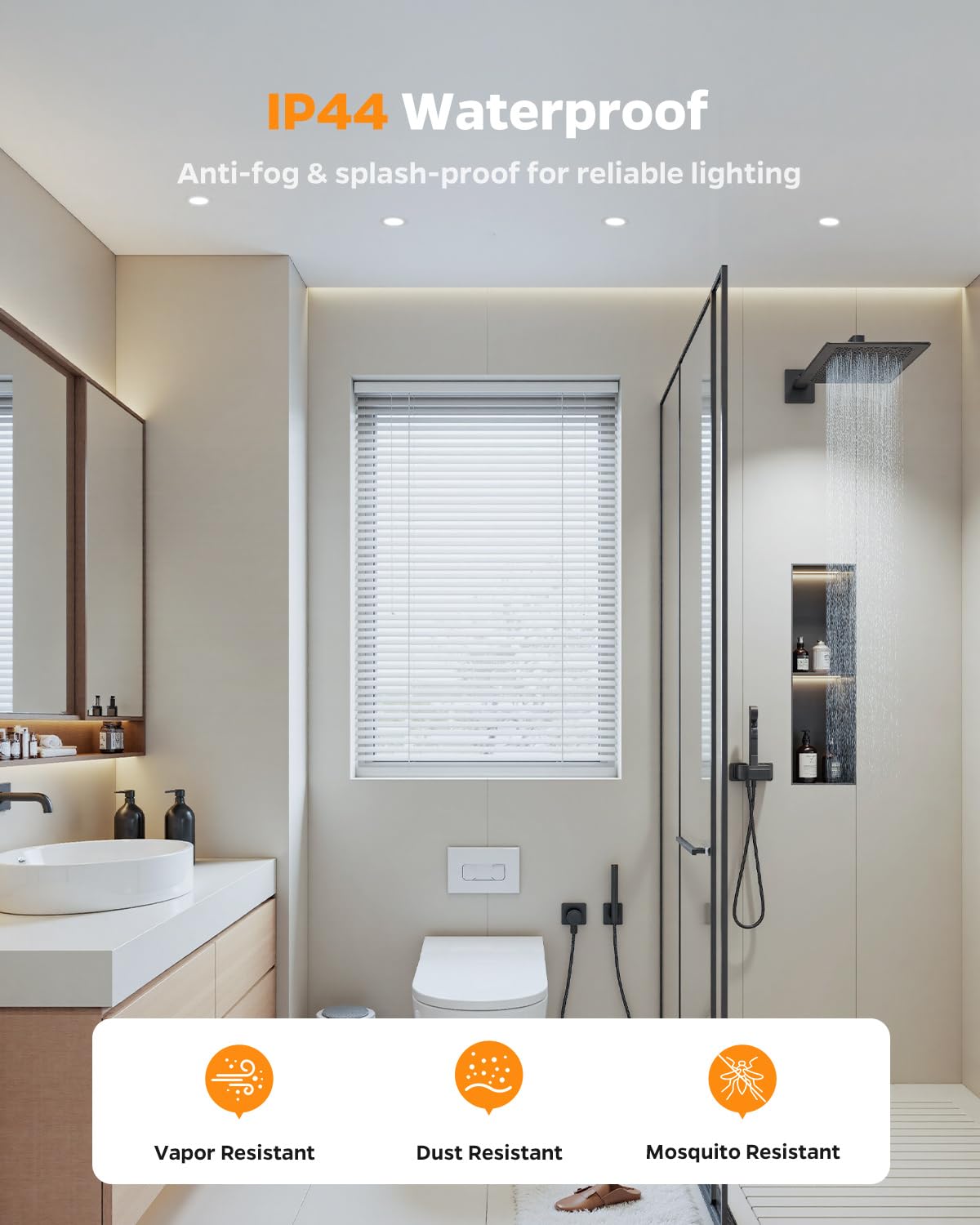 Sanyoung Reflektor LED do zabudowy łazienkowej, 5 W bardzo płaski reflektor LED, ciepła biel, neutralna biel, zimna biel, 68 mm, reflektory sufitowe do kuchni, salonu, zestaw 10 sztuk