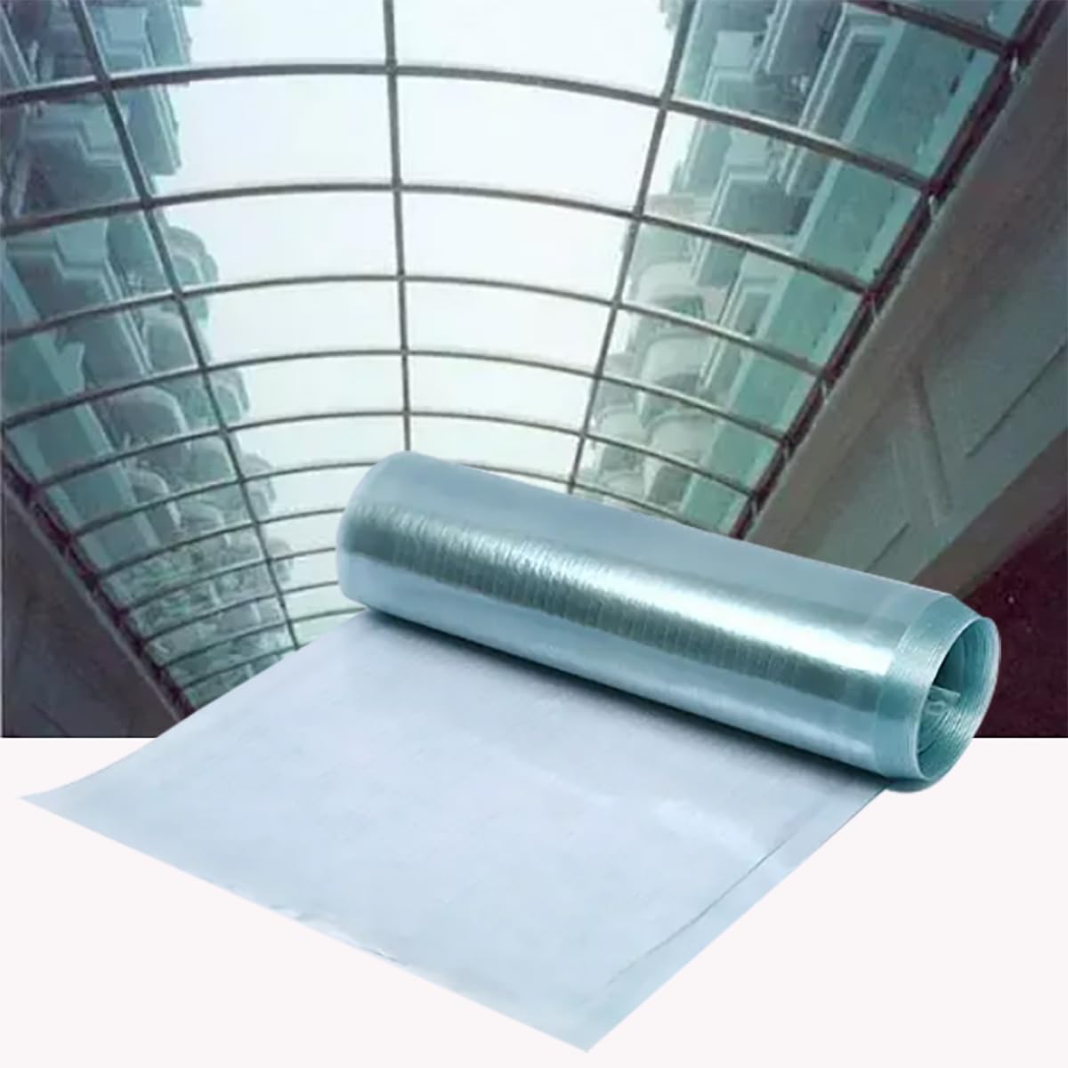 Rouleau de tôle de toit transparente en polycarbonate résistant aux UV de 0,8 mm, panneaux de serre en polycarbonate pour solarium extérieur, pergola, patio, gazebo, poulailler(Size:1*30m/3.28*98.4ft)