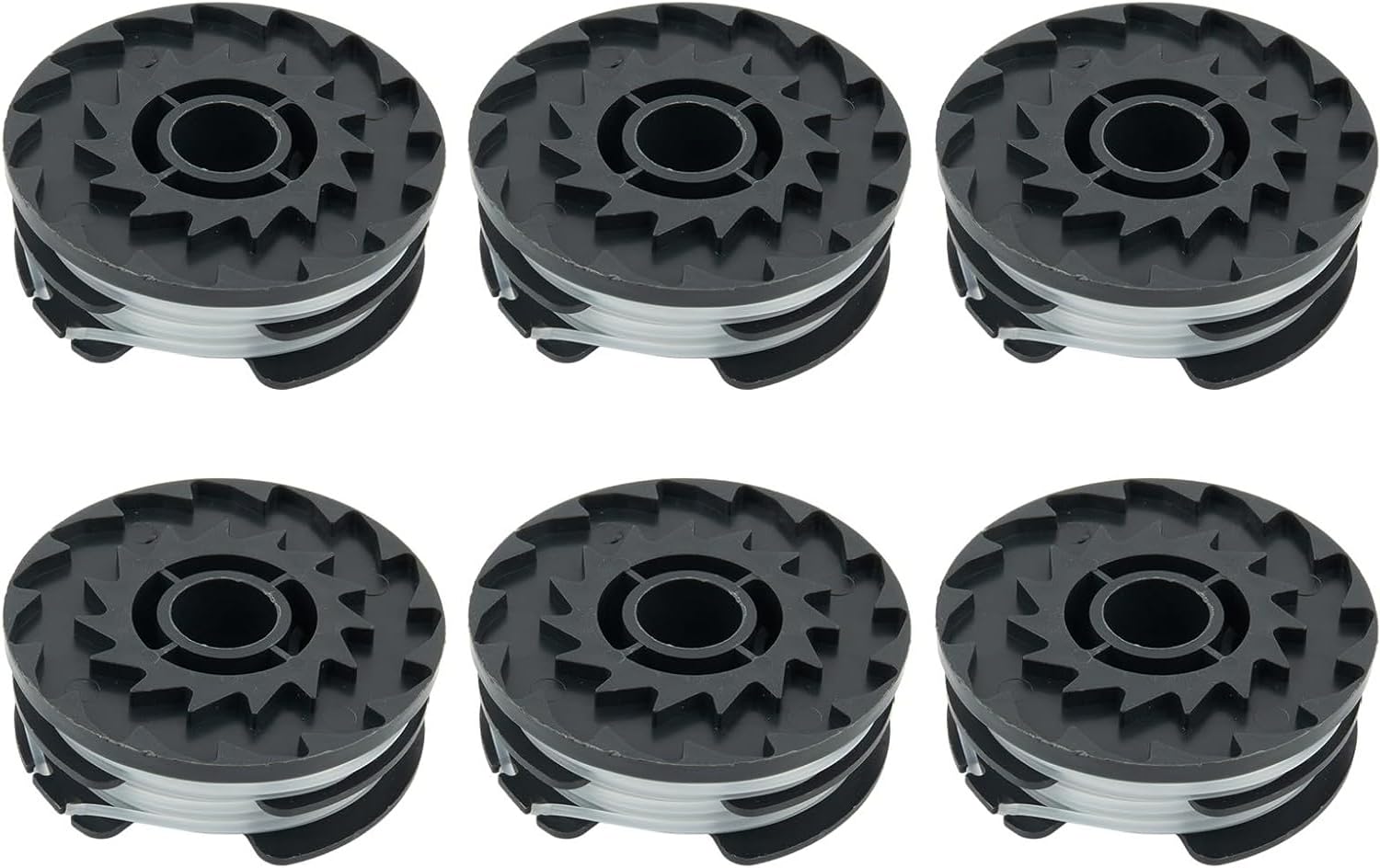 StarRing 3/6/9PCS Replacement Trimmer Spool & Line for Parkside Cordless Grass Trimmer for PRTA 20-Li A1, B2, C3, 1.6 mm Nylon Thread, 4 m LengthStrimmer Spool Grass Trimmer Spool (6PCS)