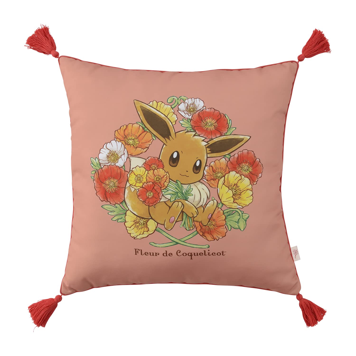 ポケモン - ポケモン fleur de coquelicot イーブイタッセル付きクッション Amazon.co.jp: ポケモンセンターオリジナル タッセル付き