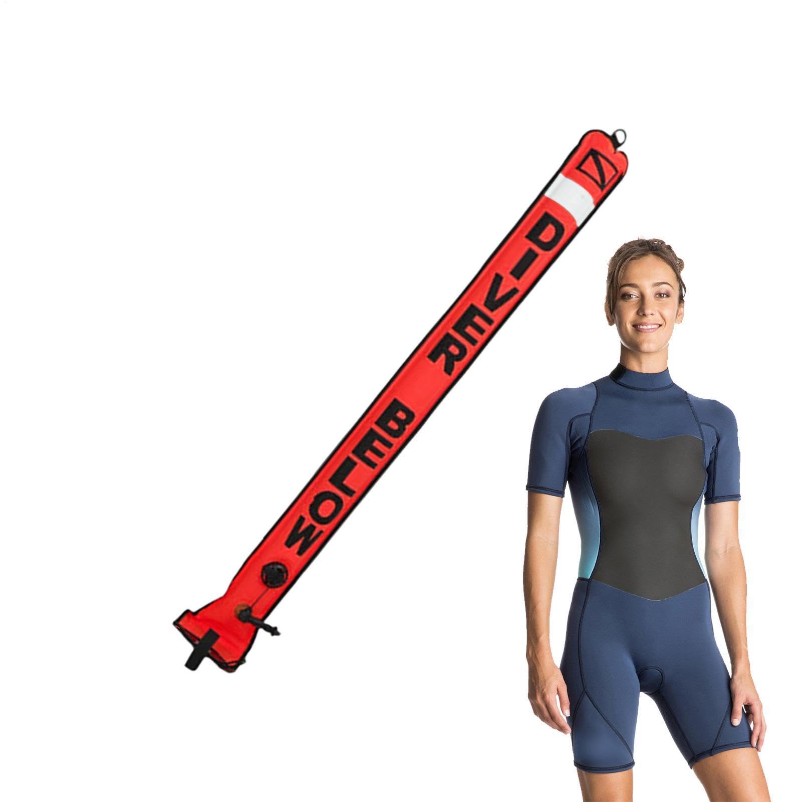 Générique Boa marcatore per immersioni subacquee, boa bandiera subacquea, Attrezzature di sicurezza, Tessuto in Nylon 210D Durevole con rivestimento in TPU, Design Autosigillante per