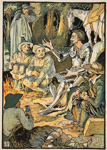 Art décoratif Don Quichotte impression toile Walter Crane