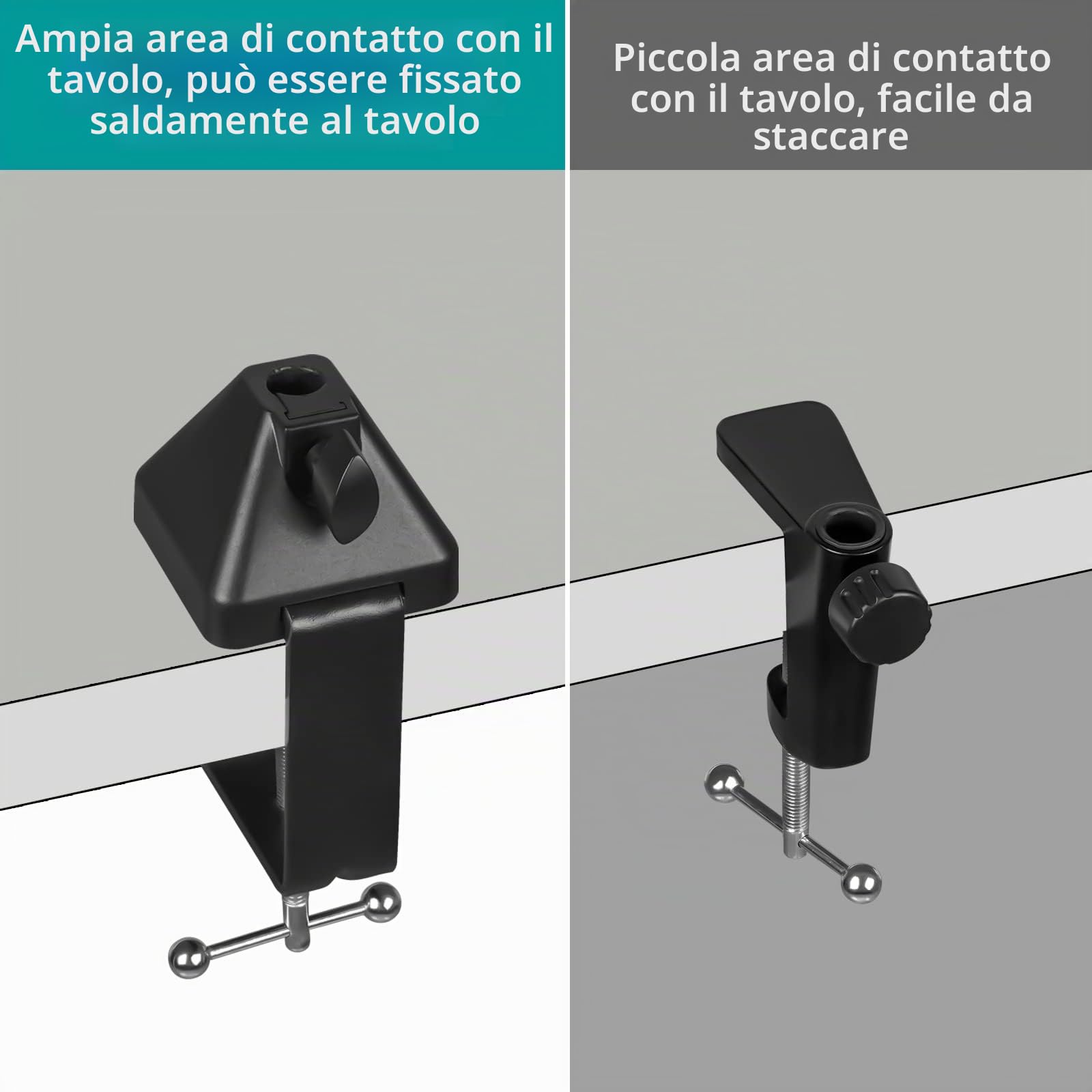 Geekria for Creators - Morsetto per microfono da scrivania, morsetti per asta regolabile per microfono compatibile con Rode PSA1+, TONOR T20, Aokeo AK-35, InnoGear braccio microfono