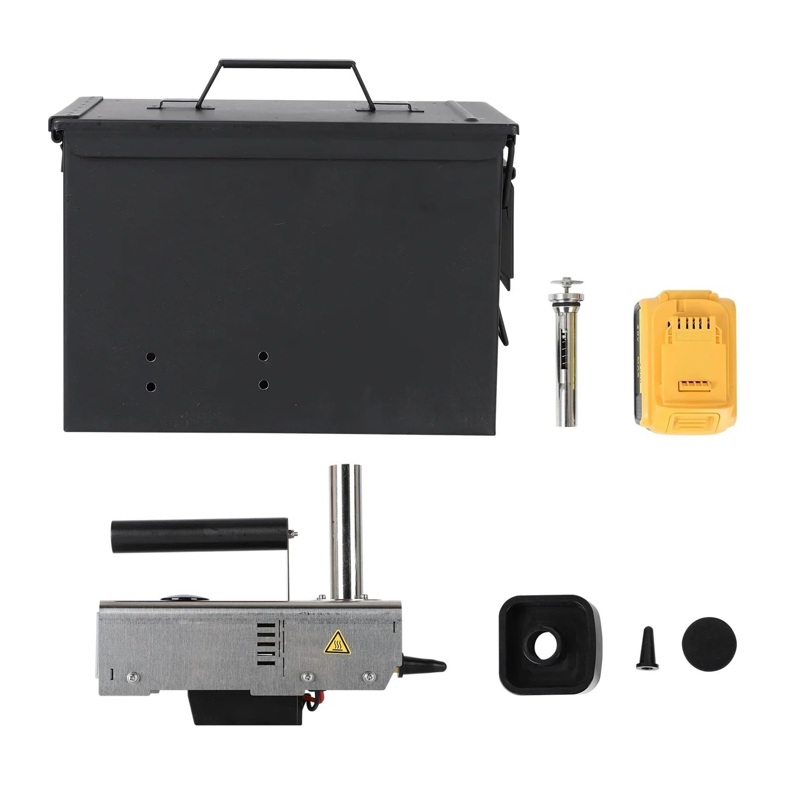 Oxalic Acid Evaporator, Beehive Wireless Battery Powered Cordless Oxalic Acid izer Oxalic Acid Dispenser for 18V Battery Beekeeping Varroa Fogr(Vaporizer with Box)