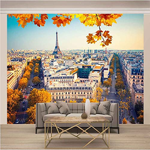 Toile auto-adhésif 3D paysage urbain pour agrandir visuellement une petite pièce