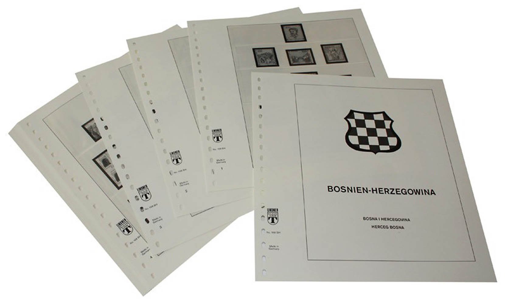 Feuilles pré-imprimées Herceg-Bosna Bosnie album timbres LINDNER