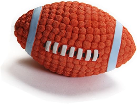 PETLICIOUS & MORE EETOYS Dog Latex Squeaky Rugby Toy for Dogs & Puppies (Medium)