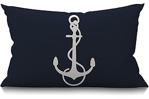 Smooffly Oblong Nautical Throw Pillow Case