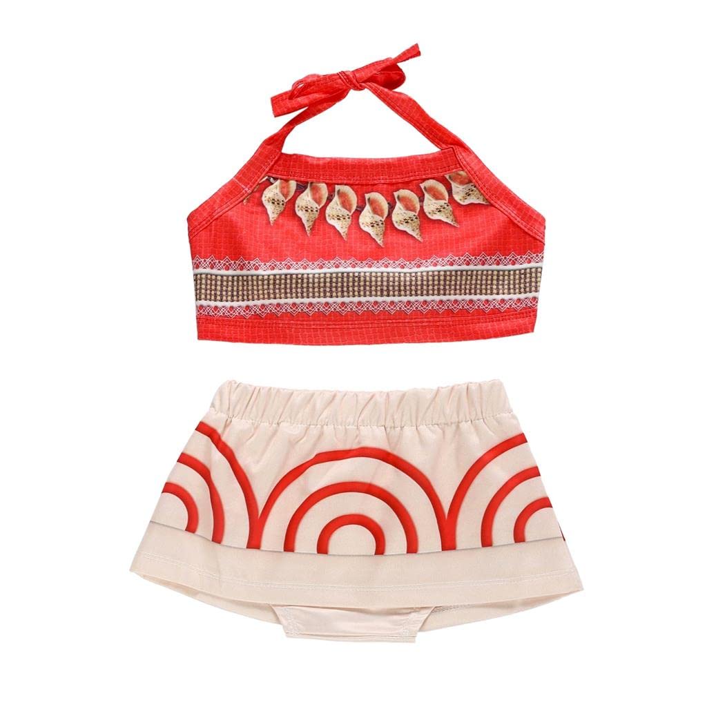 Lito Angels Traje de baño Tankini de 2 Pieza Princesa Vaiana para Bebe Niña Talla
